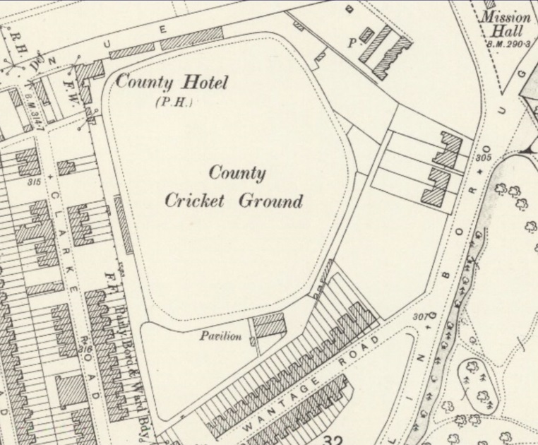 Northampton - Cricket Ground : Map credit National Library of Scotland